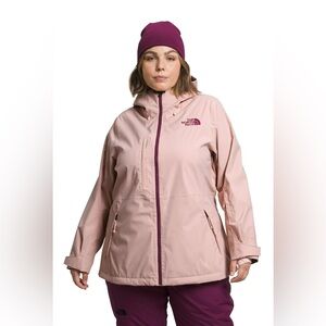 North Face Freedom Jacket Women Pink Moss 1X Full Zip Hooded SGN943
